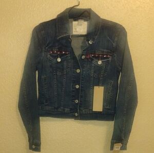 Levi's Blue Jean Jacket with Embellishments